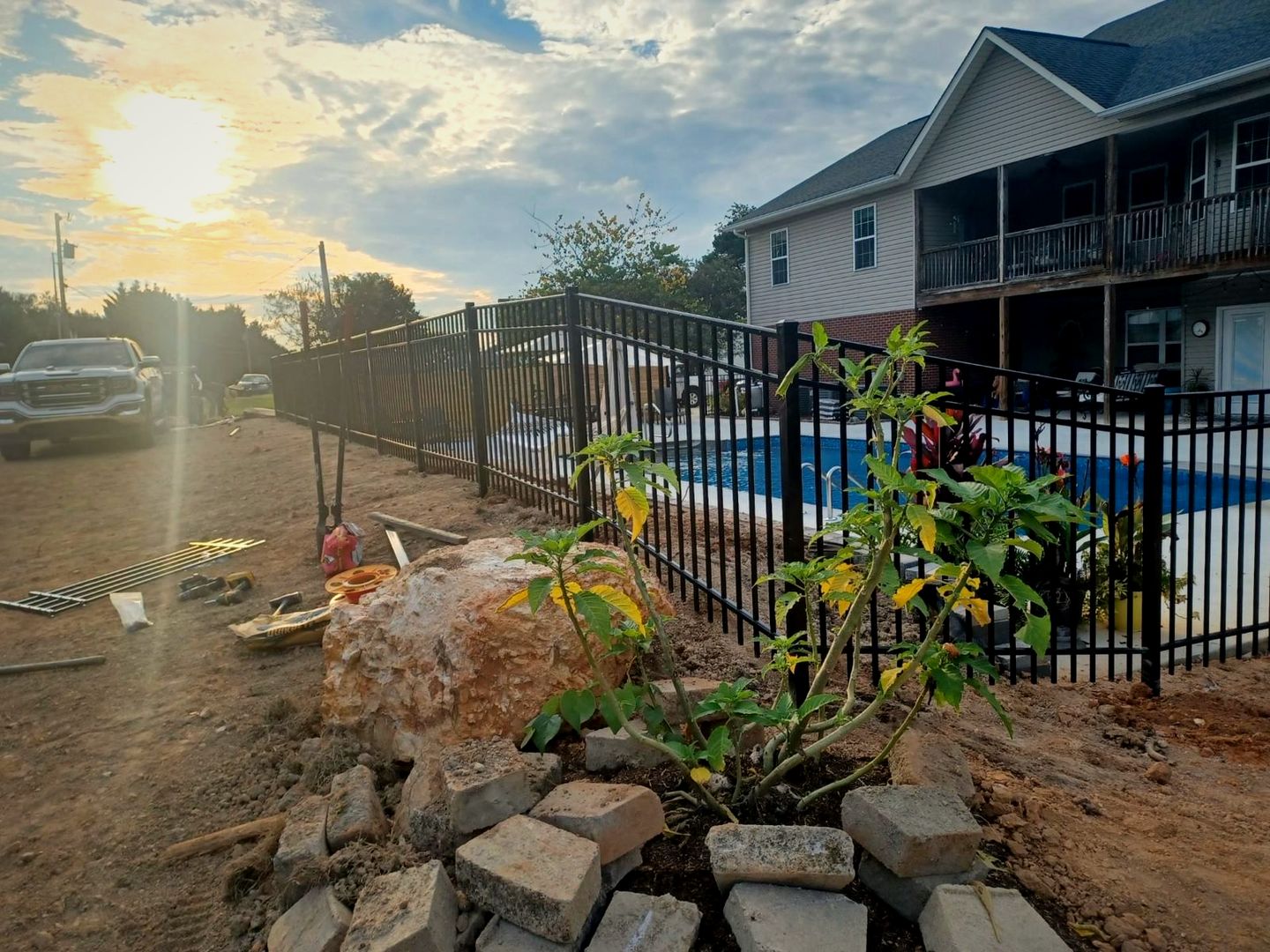 Pool Enclosure at Sunrise